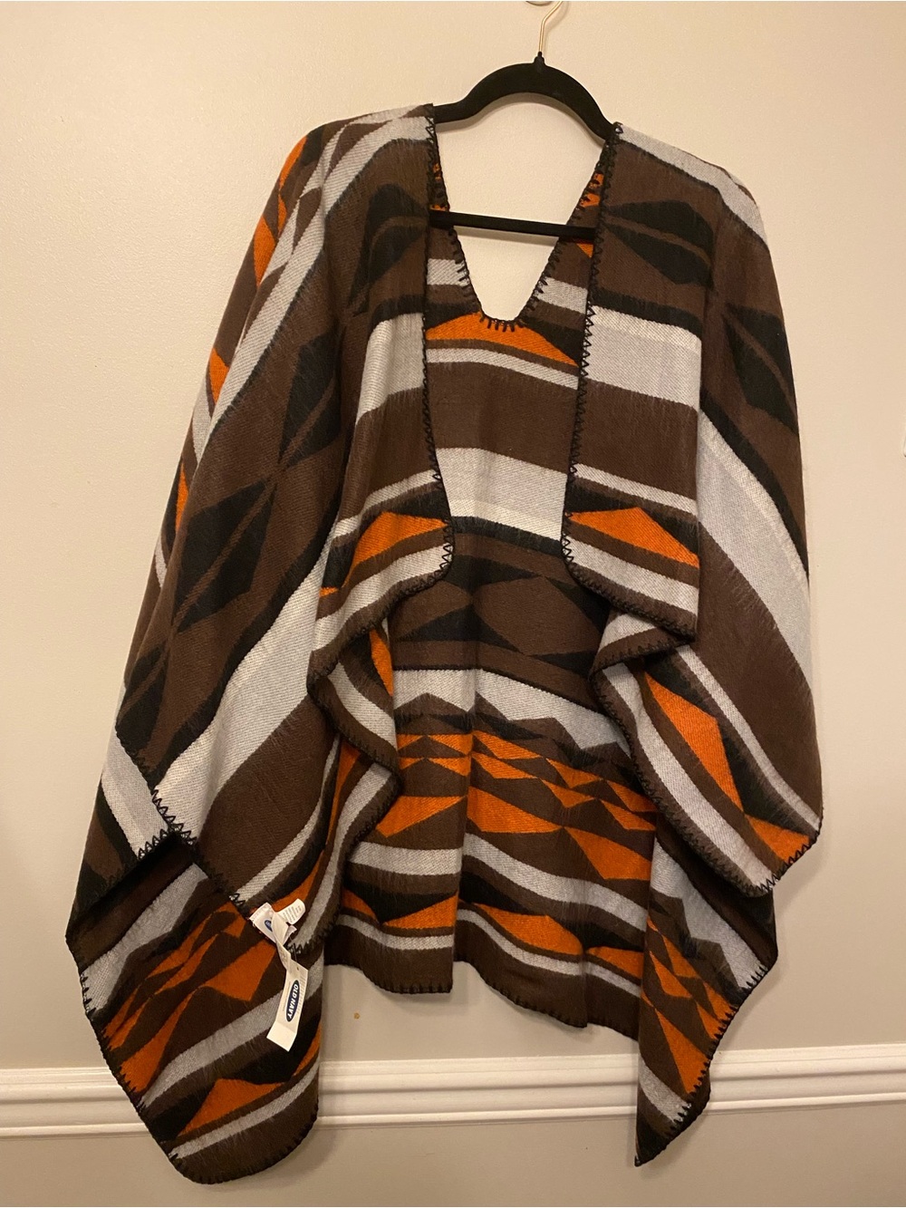 OLD NAVY One Size Striped Knit Beanie - Brown & Orange